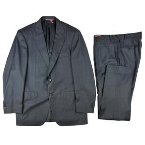 Canali Wool 2-Piece Suit Grey Size 52R - 7 EU | 42R US | 37 W